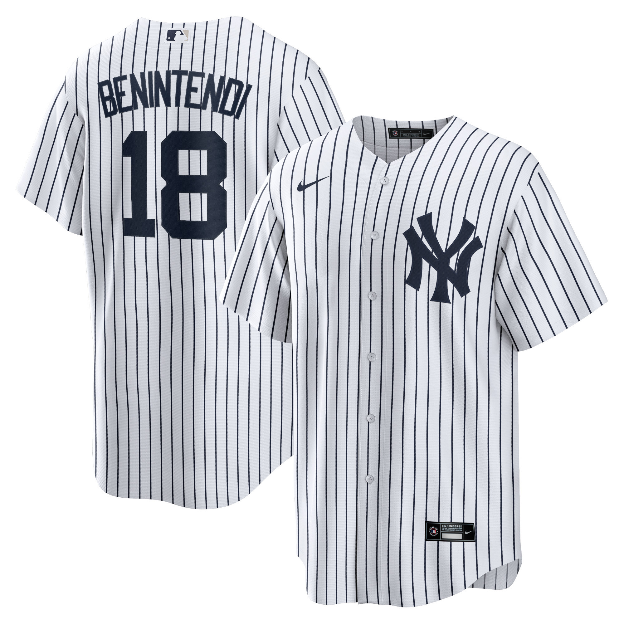 Andrew Benintendi New York Yankees Home Replica Player Jersey - White/navy Mlb