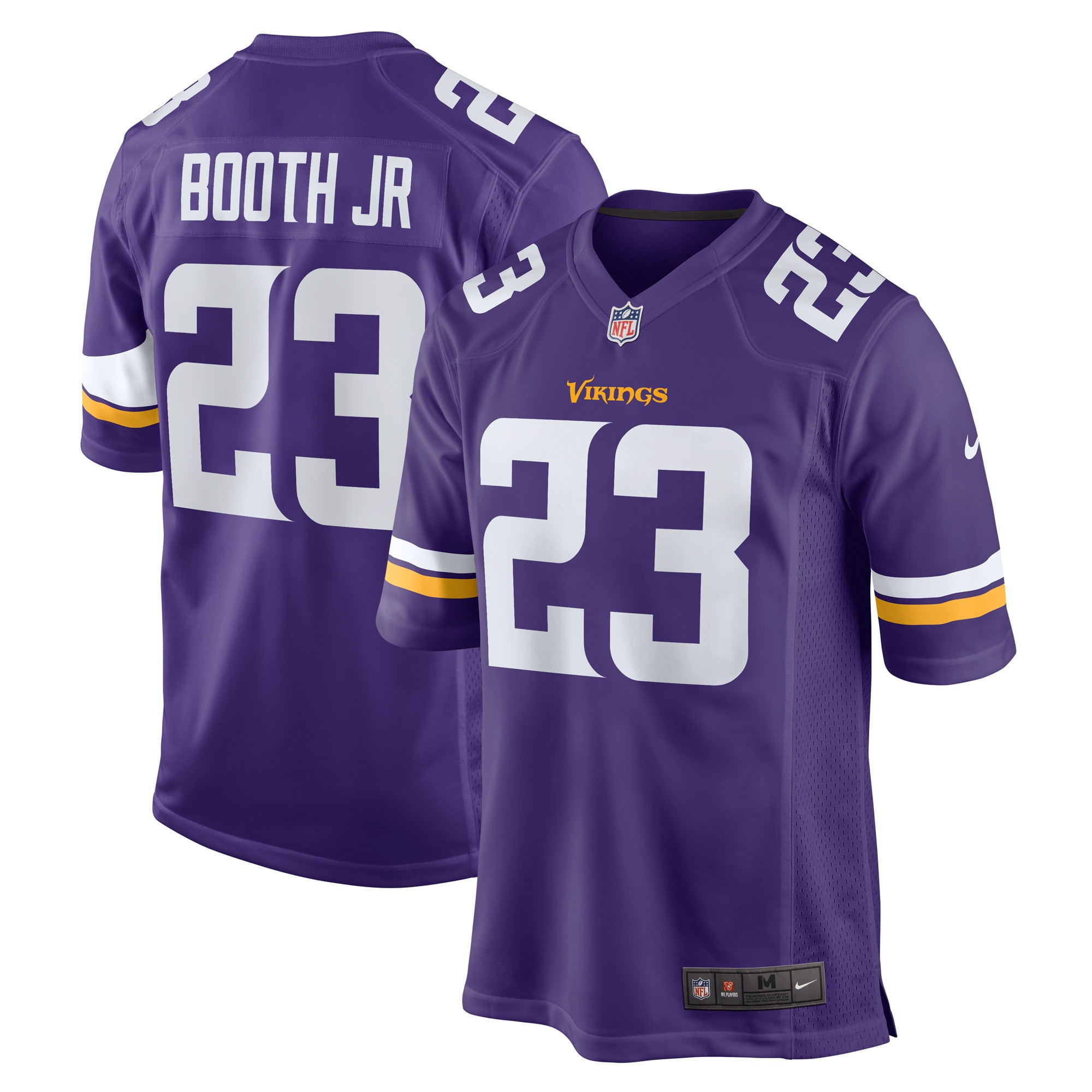 Andrew Booth Jr. Minnesota Vikings Player Game Jersey - Purple Nfl