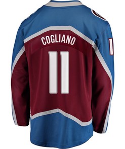 Andrew Cogliano 11 Colorado Avalanche Stanley Cup 2023 Playoffs Patch Home Breakaway Men Jersey - Burgundy