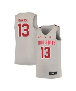 Andrew Dakich 13 Ohio State Buckeyes Elite Basketball Men Jersey - Gray