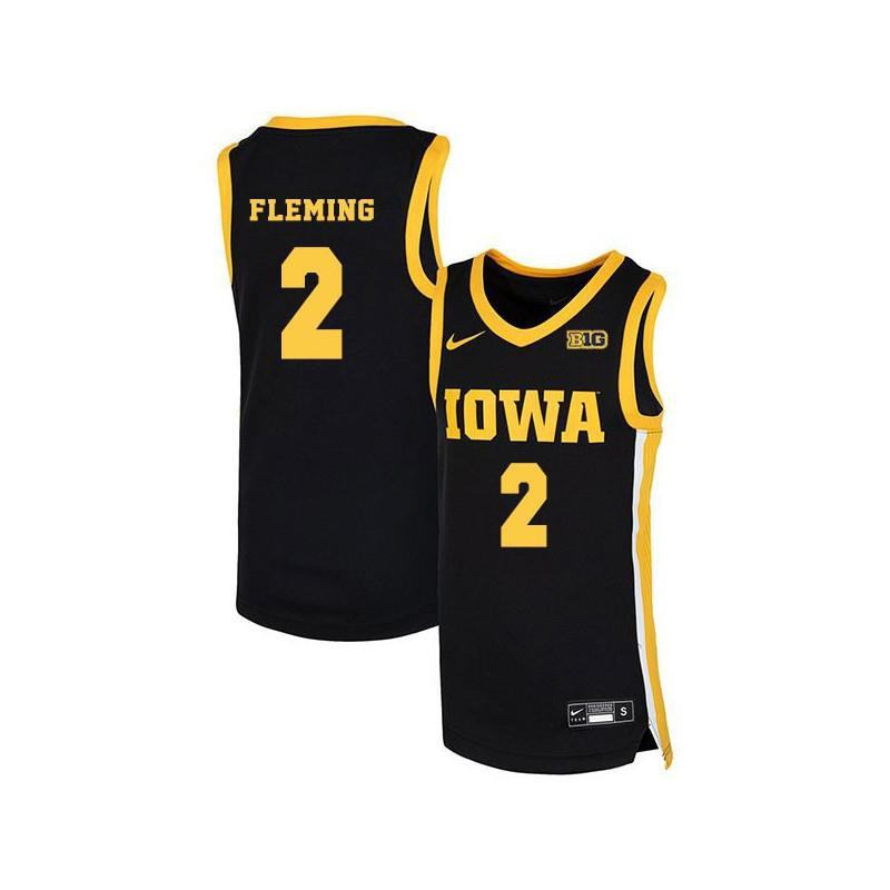 Andrew Fleming 2 Iowa Hawkeyes Elite Basketball Men Jersey - Black