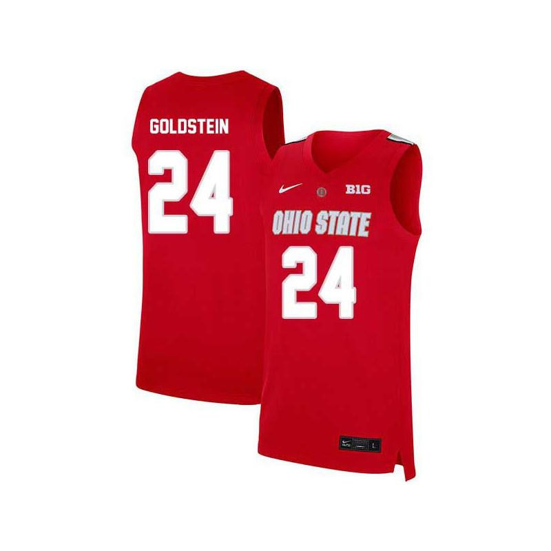 Andrew Goldstein24 Ohio State Buckeyes Elite Basketball Men Jersey - Red