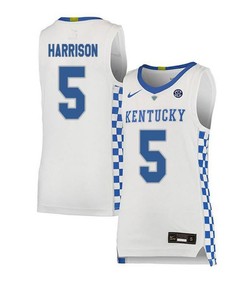 Andrew Harrison 5 Kentucky Wildcats Basketball Elite Men Jersey - White