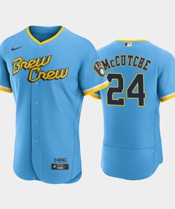 Andrew McCutchen 24 2022-23 City Connect Milwaukee Brewers Jersey - Powder Blue