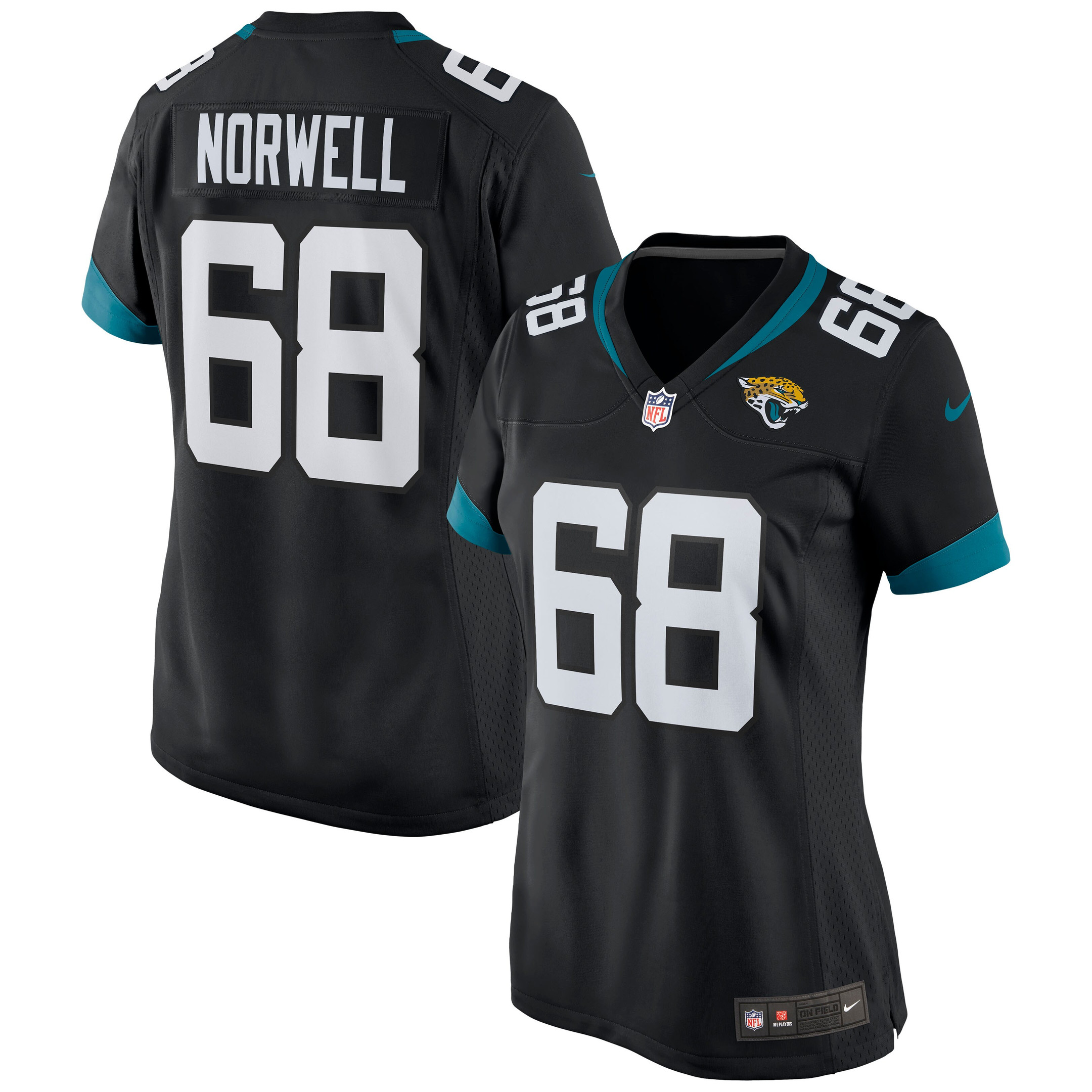 Andrew Norwell Jacksonville Jaguars Womens Game Jersey Black Nfl