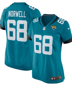 Andrew Norwell Jacksonville Jaguars Womens Game Jersey - Teal Nfl