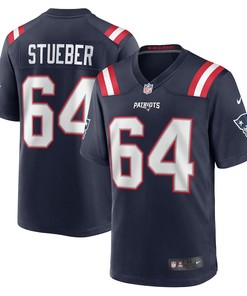 Andrew Stueber New England Patriots Game Player Jersey - Navy