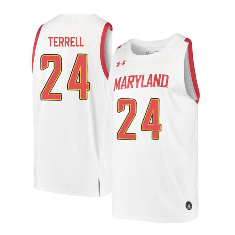 Andrew Terrell 24 Maryland Terrapins Retro Basketball Men Jersey - White