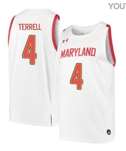 Andrew Terrell 4 Maryland Terrapins Retro Basketball Youth Jersey - White