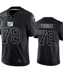 Andrew Thomas 78 New York Giants Black Reflective Limited Jersey - Men
