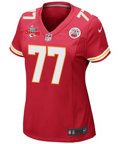 Andrew Wylie 77 Kansas City Chiefs Super Bowl LVII Champions 3 Stars Women Game Jersey - Red
