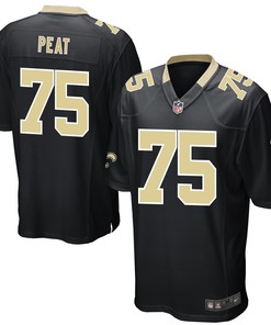 Andrus Peat New Orleans Saints Game Player Jersey - Black Nfl