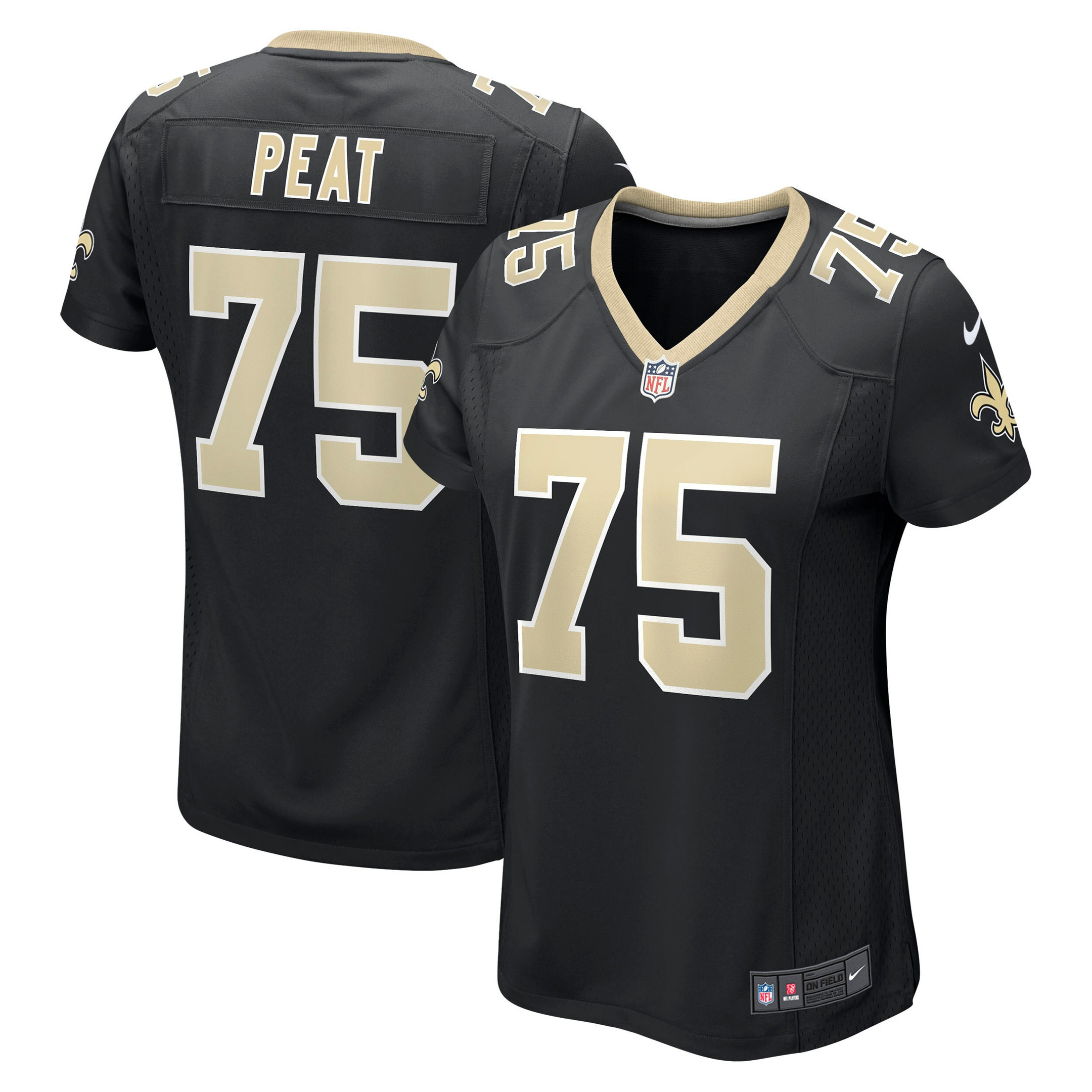 Andrus Peat New Orleans Saints Womens Game Jersey - Black Nfl