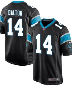 Andy Dalton 14 Carolina Panthers Men Game Jersey - Black