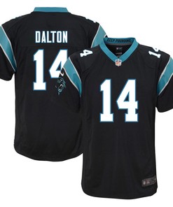 Andy Dalton 14 Carolina Panthers Youth Game Jersey - Black