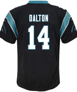 Andy Dalton 14 Carolina Panthers Youth Game Jersey - Black