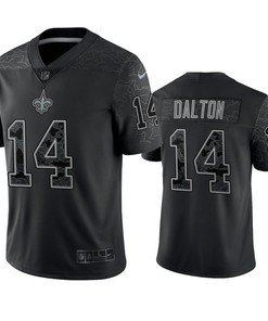 Andy Dalton 14 New Orleans Saints Black Reflective Limited Jersey - Men