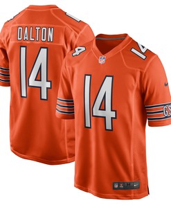 Andy Dalton Chicago Bears Alternate Game Player Jersey - Orange Nfl