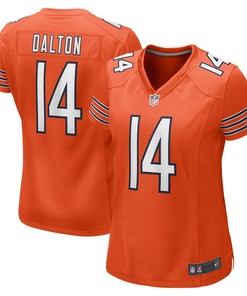 Andy Dalton Chicago Bears Womens Alternate Game Player Jersey - Orange Nfl