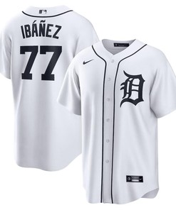 Andy Ibáñez 77 Detroit Tigers Home Men Jersey - White