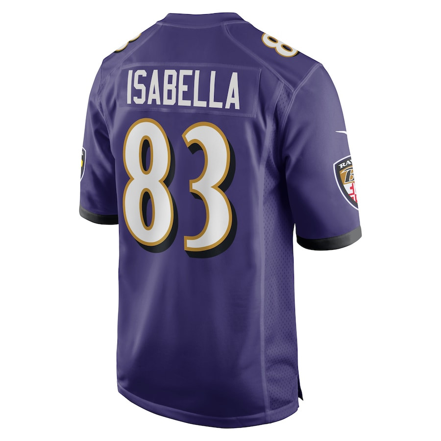 Andy Isabella 83 Baltimore Ravens Home Game Player Jersey - Purple