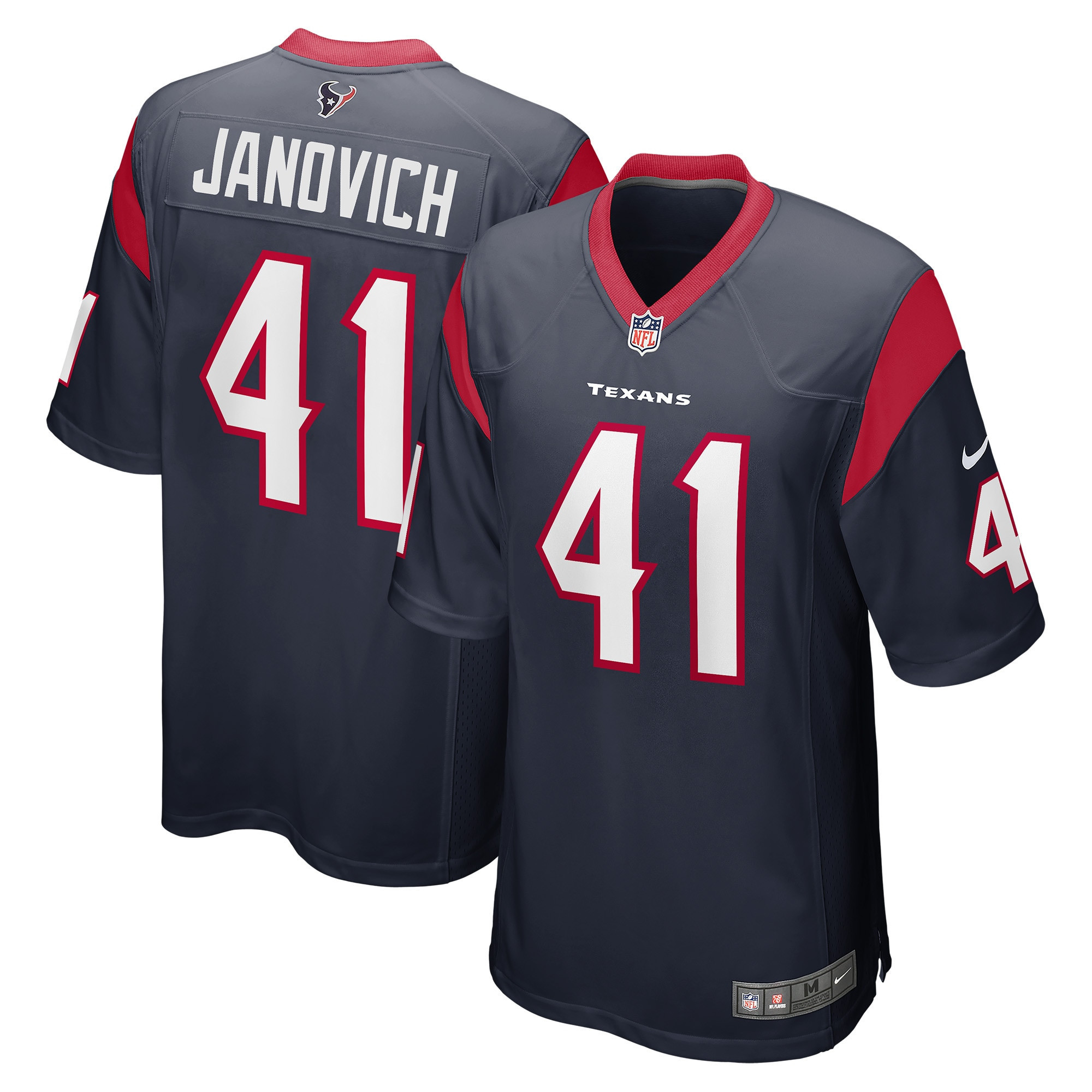 Andy Janovich Houston Texans Game Jersey - Navy Nfl
