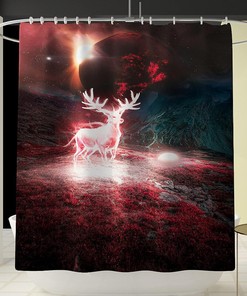 Animal Deer Print Shower Curtain for a Nature-Inspired Bathroom Decor