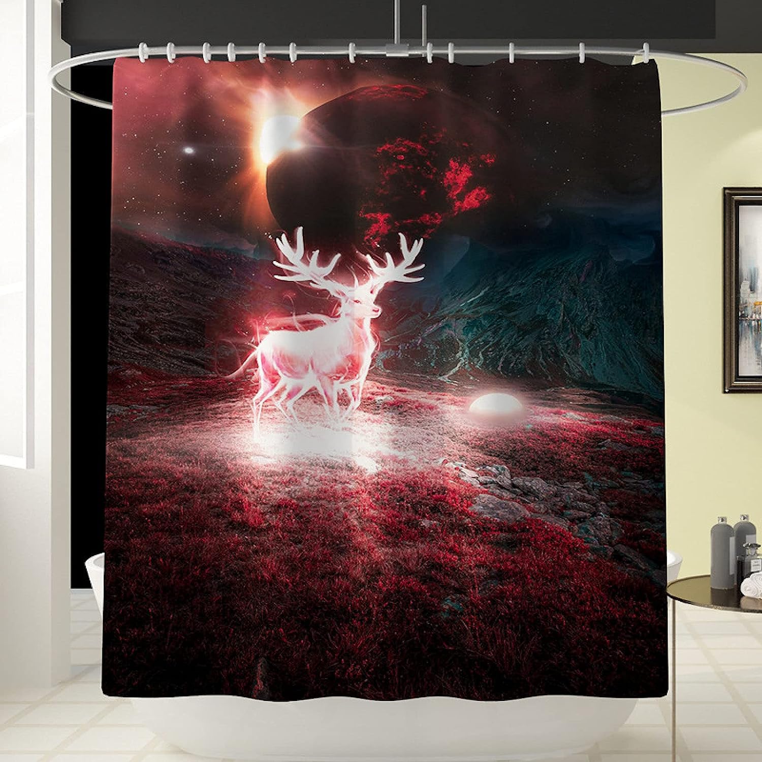 Animal Deer Print Shower Curtain for a Nature-Inspired Bathroom Decor