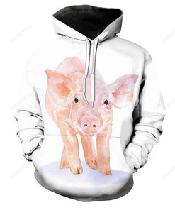 Animal Pig 3D Hoodie Zip Hoodie