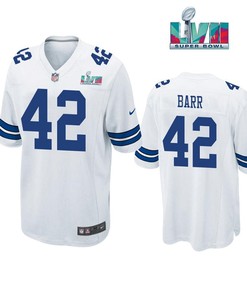 Anthony Barr 42 Dallas Cowboys Super Bowl LVII Super Bowl LVII White Men Game Jersey