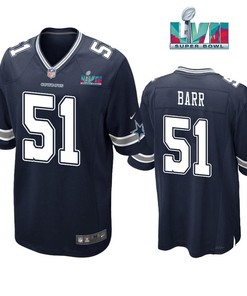 Anthony Barr 51 Dallas Cowboys Super Bowl LVII Super Bowl LVII Navy Men Game Jersey