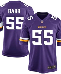 Anthony Barr 55 Minnesota Vikings Youth Team Color Game Jersey - Purple