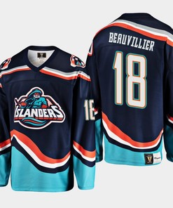 Anthony Beauvillier 18 New York Islanders Navy Reverse Retro 2.0 Jersey 2022-23