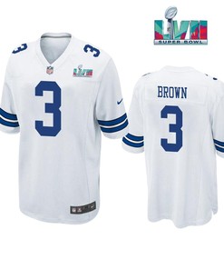 Anthony Brown 3 Dallas Cowboys Super Bowl LVII Super Bowl LVII White Men Game Jersey