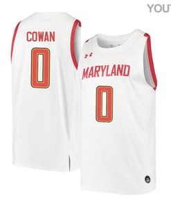 Anthony Cowan 0 Maryland Terrapins Retro Basketball Youth Jersey - White
