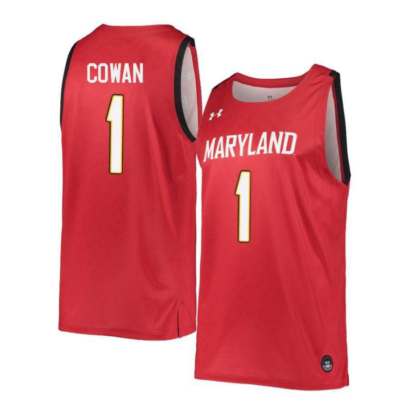 Anthony Cowan 1 Maryland Terrapins Retro Basketball Men Jersey - Red
