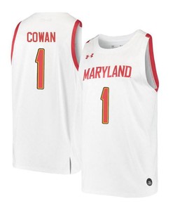 Anthony Cowan 1 Maryland Terrapins Retro Basketball Men Jersey - White