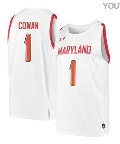 Anthony Cowan 1 Maryland Terrapins Retro Basketball Youth Jersey - White