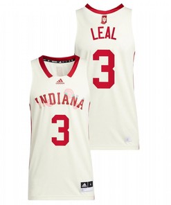 Anthony Leal 3 Cream Indiana Hoosiers 2022 Basketball Honoring Black Excellence Jersey