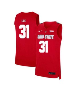 Anthony Lee 31 Ohio State Buckeyes Elite Basketball Men Jersey - Red