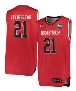 Anthony Livingston 21 Texas Tech Red Raiders Basketball Jersey Red