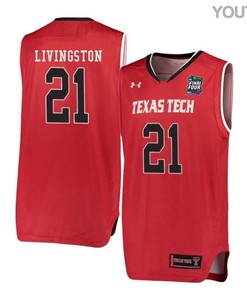 Anthony Livingston 21 Texas Tech Red Raiders Basketball Youth Jersey - Red