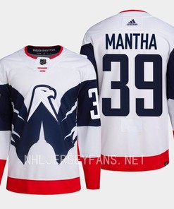 Anthony Mantha 39 Washington Capitals 2023 Jersey Stadium White Primegreen