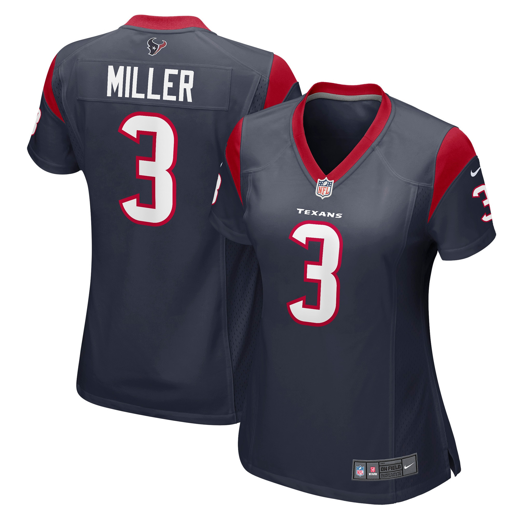 Anthony Miller Houston Texans Womens Player Game Jersey - Navy Nfl