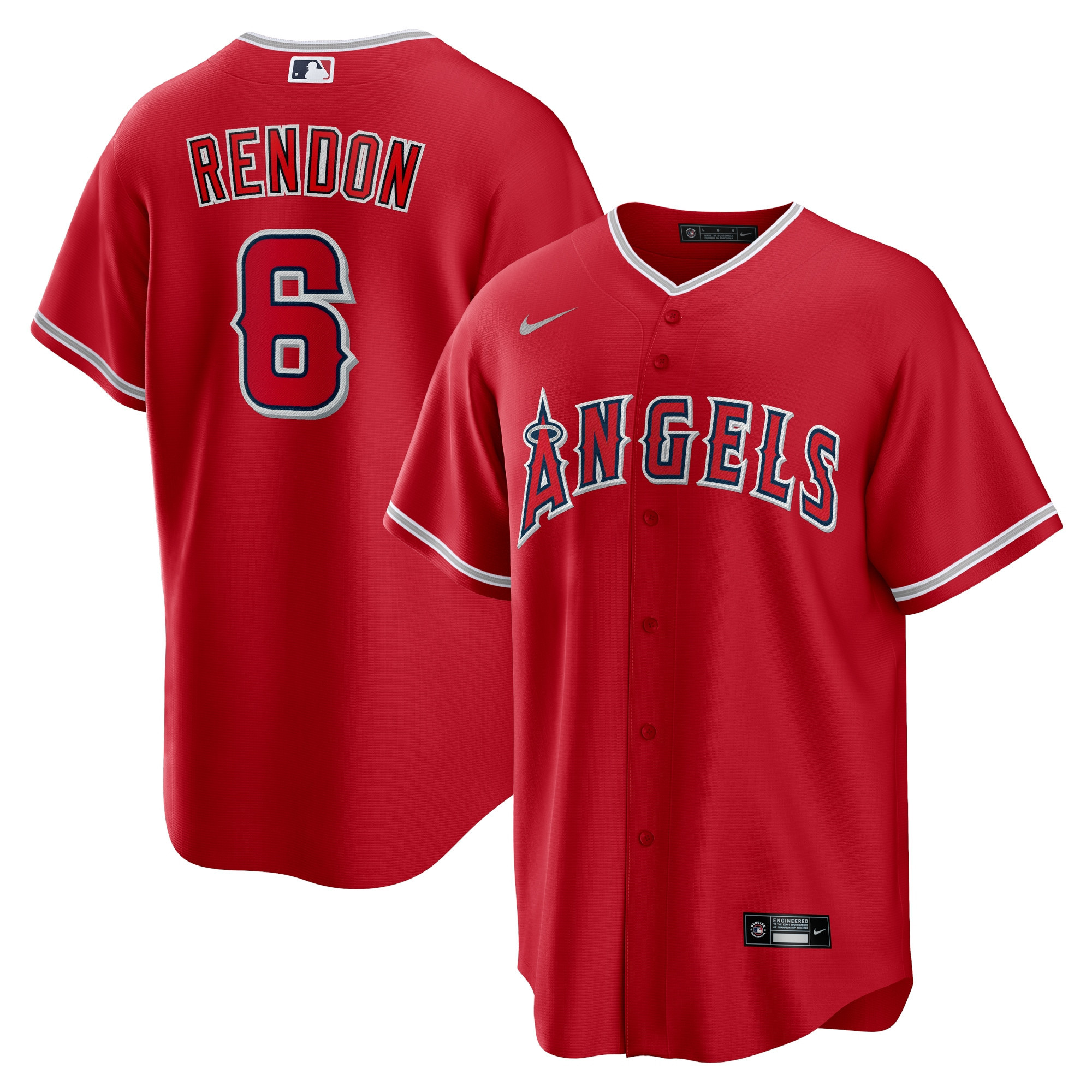 Anthony Rendon Los Angeles Angels Alternate Replica Player Name Jersey - Red Mlb