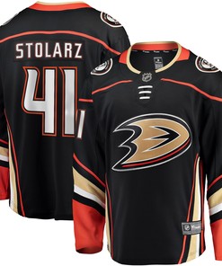 Anthony Stolarz Anaheim Ducks Fanatics Branded Home Breakaway Player Jersey - Black Nhl