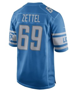 Anthony Zettel Detroit Lions Nfl Draft Game Jersey - Blue