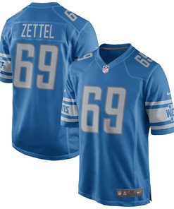 Anthony Zettel Detroit Lions Nike Game Jersey - Blue