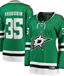 Anton Khudobin Dallas Stars Fanatics Branded Womens Home Breakaway Player Jersey - Kelly Green Nhl