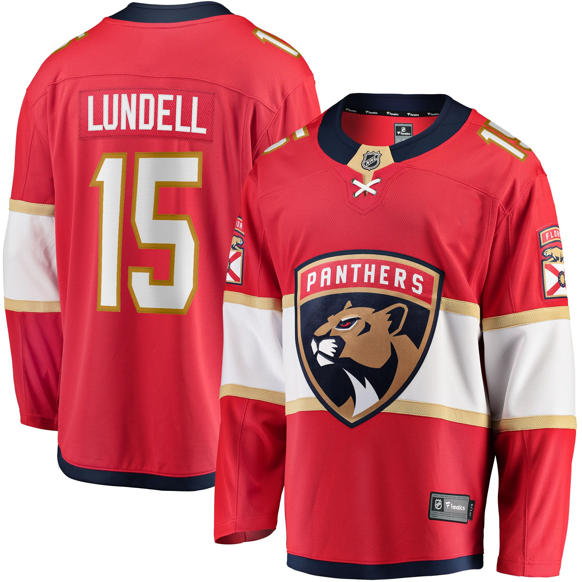Anton Lundell Florida Panthers Fanatics Branded Home Breakaway Player Jersey - Red Nhl
